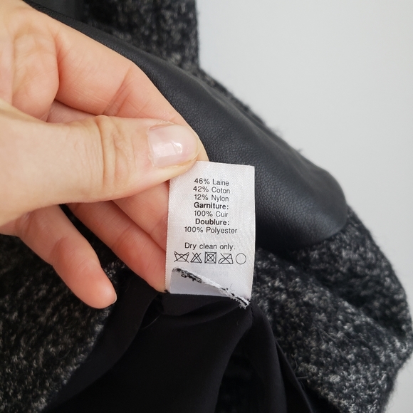 * SOLD * Madewell Leather Pocket Wool Sheath Dress … - Picture 6 of 9